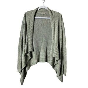 Elisabetta Women Open Knit Sweater Cardigan Medium Italy Oversized Grey …